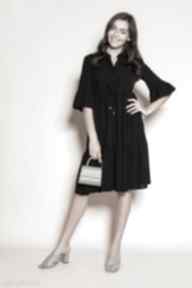 Sukienka z falbanami - suk197 czarna lanti urban fashion z falbankami, summer dress