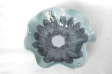 Poidełko dla "kwiat" wiszące ceramika reniflora ptaków, prezent