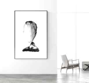 Obraz 70x100 cm wykonany ręcznie, do salonu, 3201288 art krystyna siwek grafika czarno biała