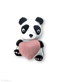 Miś panda z serduszkiem maskotki handmadelovo walentynki, serce, dla dziecka, niej