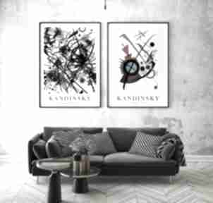 Zestaw 2 abstrakcji - kandinsky format 40x50 cm plakaty hogstudio plakat, do wnętrza