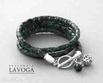 Snake bracelet emerald rzemień zawieszka bransoletka zawijana