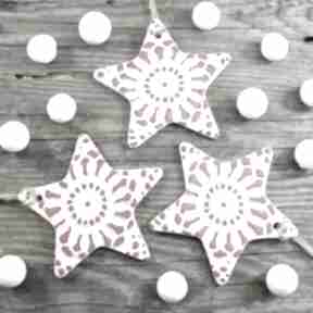 Pomysł na prezent! Śnieżynki zestaw ozdób świątecznych dekoracje pracownia ako gwiazdki, ozdoby