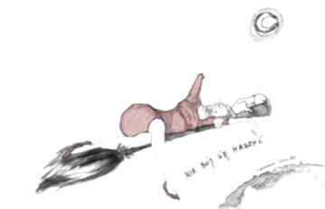 "nie bój się marzyć" obraz akwarelami i piórkiem artystki laube adriana art akwarela, kotek