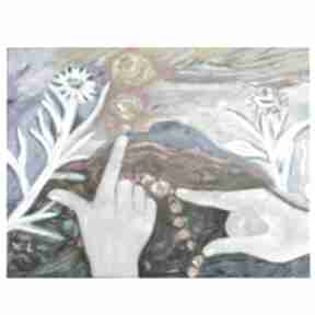 elisabeth dłonie, kolorowy pejzaż symbolizm, goszczycka elżbieta, sztuka, psychologia