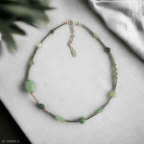 green: choker: summer collection: zielony naszyjniki kaktusia delikatna biżuteria
