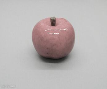 Jabłko dekoracyjne czerwone ceramika santin dekoracja, wnętrze, prezent, unikatowe