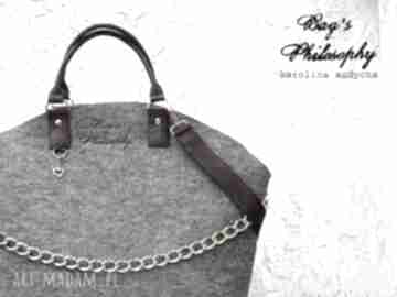 Shopper bag glamour; - torebki bags philosophy torba, filc, filcowa