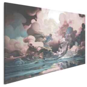 na płótnie - barwy 120x80 cm 123201 vaku dsgn chmury, abstrakcyjny obraz, do salonu