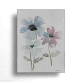 formatu 12,5x18 cm paulina lebida kwiaty, papier, akwarela, farby