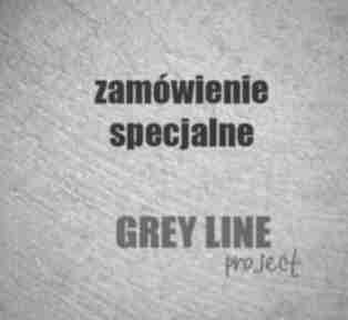 Zamówienie specjalne grey line project srebro, akwamaryn