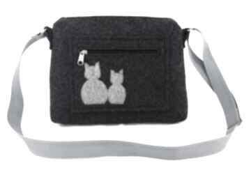 Small bag & grey cats na ramię