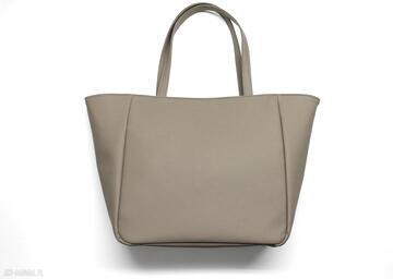 Shopper bag worek - nude na ramię torebki niezwykle elegancka, nowoczesna, prezent, sack