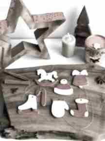 Ceramika, świąteczne: ozdoby: ceramiczne zawieszki choinkowe - prezent