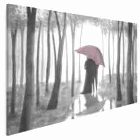 Obraz na płótnie - parasol czerwony miłość las romantyczny 120x80 cm 88101 vaku dsgn, para