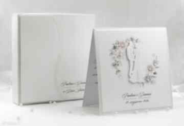 prezent na ślub ślubna - pudełku personalizacja, elegancka scrapbooking kartki