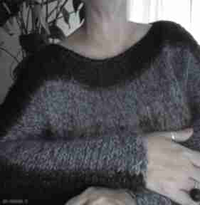 Multikolorowy sweter swetry the wool art, na drutach, modny wełniany kolorowy