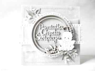 Pamiątka chrztu - w pudełku scrapbooking kartki marbella, chrzest, zaproszenie