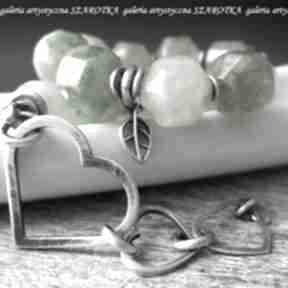 I love spring bransoletka z peridotu srebra szarotka peridot, oliwin, oksydowane, serdyszka