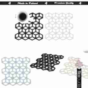 pod kubek "geometric" 6 szt filcocuda podkładka, filc, podstawek, filcowy, kawa