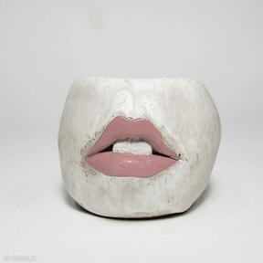 Czarka z ustami i zębami kubki palcik yerbamate, z kubek ceramika artystyczna, rzeźba użytkowa