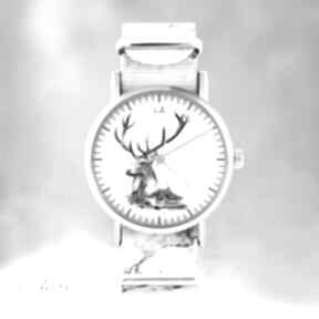 Zegarek - bransoletka nato, las jeleń. Prezent zegarki