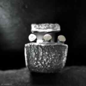 Złote kropki zofia gladysz szeroki pierścień, srebro i, pierścionek