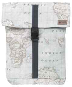 gawka mapa, świat, atlas, plecak, laptop