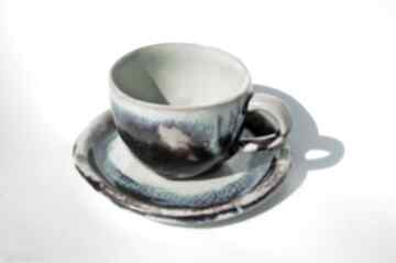 Kubek gauguin z talerzykiem kubki ceramiczności kawa, herbata, zestaw, duży