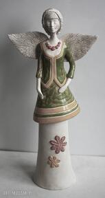 Anioł ludowy 4 ceramika wylęgarnia pomysłów, aniołek, anielica