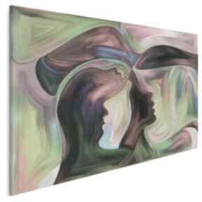 Obraz na płótnie - twarze abstrakcja 120x80 cm 39201 vaku dsgn, artystyczny, malowany ręcznie