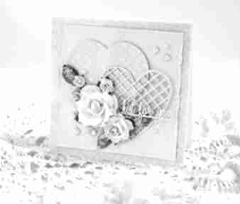 Romantyczna - just for you scrapbooking vairatka handmade walentynka, kartka, serca