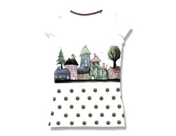 freefroo KOLOROWE DOMKI - unikatowa malowana koszulka z bawełny