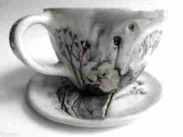 rękodzieło - gliny - filiżanka do kawy ceramika użytkowa: kubek ręcznie zrobiony pomysł