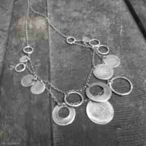 Naszyjniki treendy naszyjnik srebrny, ze srebra, oksydowane, metaloplastyka, biżuteria