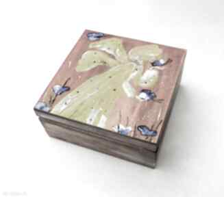 szkatułka pudełka marina czajkowska dom, obraz, sztuka, pudełko, motyl