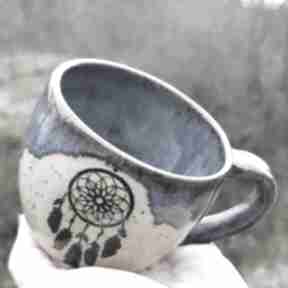 Ceramiczny kubek łapacz c631 kubki shiraja na prezent, kamionka, księżyc, ceramika użytkowa