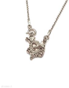 Feniks mini amulet ze złoconego srebra wisiorki cztery humory biżuteria z feniksem, delikatny