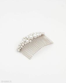 Szeroki grzebień ślubny z perłami ozdoby do włosów youkali, grzebyk, perłowy - akcesoria
