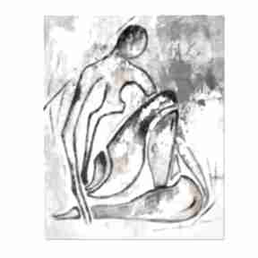 Chiara, abstrakcja, nowoczesny obraz ręcznie malowany aleksandrab postać