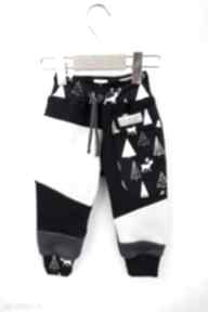 Patch pants spodnie 74-104 cm jelonki mimi monster dres dziecięcy, do przedszkola, z bawełny
