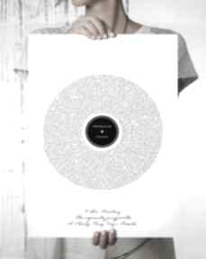 Plakat z tekstem piosenki jak płyta winylowa 50x70 cm plakaty kreatywne wesele, ulubiona