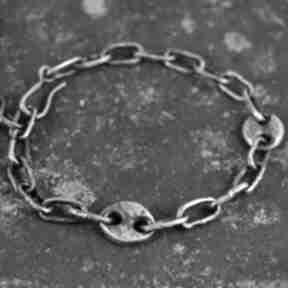 Srebrny łańcuch męska bransoleta atelier4, dla mężczyzny, handmade