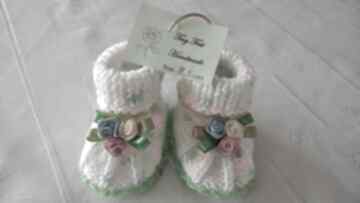 Buciki niemowlęce - wiosenne kwiaty tiny feet, kapciuszki, dziecięce