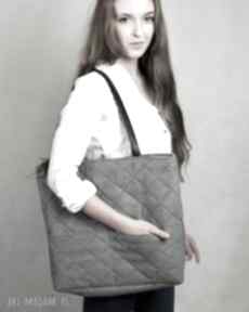 Kngoo "sir elton" grey midi torebki bags philosophy torba, pikowana