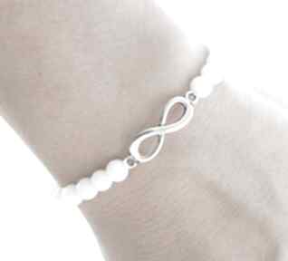 Simply charm white jade with infinity jadeit nieskończoność