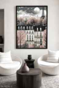 Plakat jesień w paryżu - format 61x91 cm hogstudio