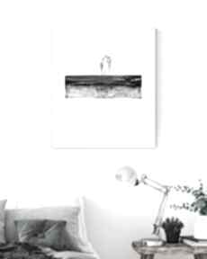 Grafika 40x50 cm wykonana ręcznie, 3224515 art krystyna siwek obraz do salonu, czarno biała
