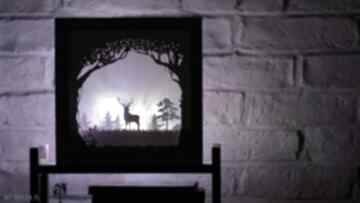 Lightbox "oh my deer" - dekoracja przestrzenna urodzinowe simply joy art podświetlana ramka, 3d