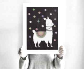 Lama zwierzę, zwierzak, ilustracja dziecko plakaty małgorzata domańska